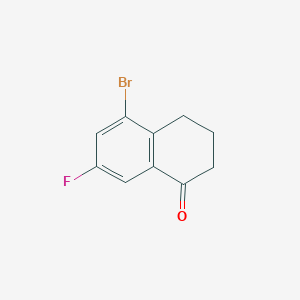 molecular formula C10H8BrFO B1402799 5-bromo-7-fluoro-3,4-dihydronaphthalen-1(2H)-one CAS No. 1260018-37-8
