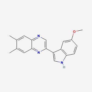 molecular formula C19H17N3O B1402806 2-(5-methoxy-1H-indol-3-yl)-6,7-dimethylquinoxaline CAS No. 1314446-38-2
