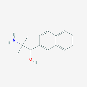molecular formula C14H17NO B14028064 I+/--(1-Amino-1-methylethyl)-2-naphthalenemethanol CAS No. 77740-82-0