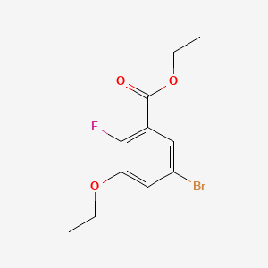 molecular formula C11H12BrFO3 B14028125 Ethyl 5-bromo-3-ethoxy-2-fluorobenzoate 