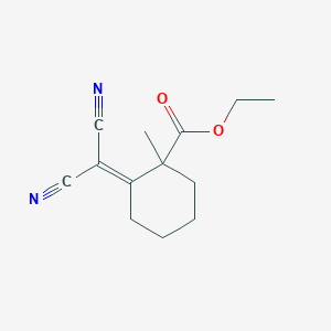 molecular formula C13H16N2O2 B14028133 Ethyl 2-(dicyanomethylidene)-1-methylcyclohexane-1-carboxylate 