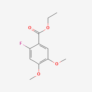 molecular formula C11H13FO4 B14028148 Ethyl 2-fluoro-4,5-dimethoxybenzoate 