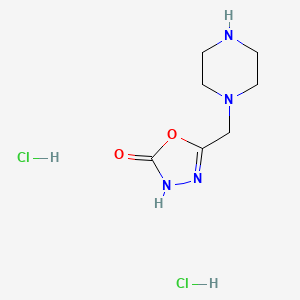 5-(Piperazin-1-ylmethyl)-1,3,4-oxadiazol-2-ol dihydrochloride