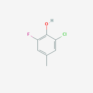 molecular formula C7H6ClFO B14028239 2-Chloro-6-fluoro-4-methylphenol 