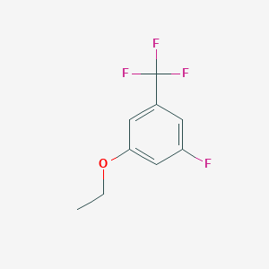 molecular formula C9H8F4O B14028245 1-Ethoxy-3-fluoro-5-(trifluoromethyl)benzene 