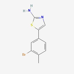 molecular formula C10H9BrN2S B14028256 5-(3-Bromo-4-methylphenyl)thiazol-2-amine 