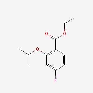 molecular formula C12H15FO3 B14028283 Ethyl 4-fluoro-2-isopropoxybenzoate 