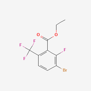 molecular formula C10H7BrF4O2 B14028284 Ethyl 3-bromo-2-fluoro-6-(trifluoromethyl)benzoate 