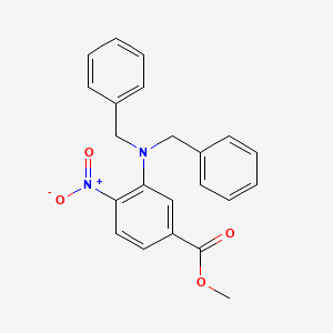 molecular formula C22H20N2O4 B14028299 Methyl 3-(dibenzylamino)-4-nitrobenzoate 