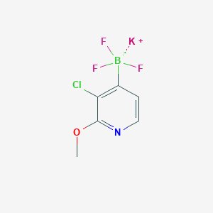 molecular formula C6H5BClF3KNO B14028328 Potassium (3-chloro-2-methoxypyridin-4-yl)trifluoroborate 