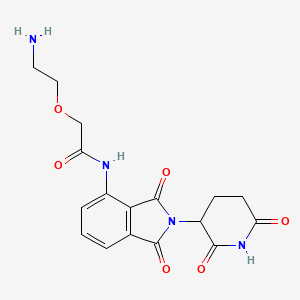 molecular formula C17H18N4O6 B14028394 Pomalidomide-PEG1-NH2 