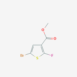 molecular formula C6H4BrFO2S B14028400 Methyl 5-bromo-2-fluorothiophene-3-carboxylate 