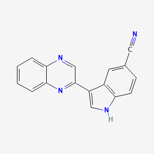 molecular formula C17H10N4 B1402842 3-Quinoxalin-2-yl-1H-indole-5-carbonitrile CAS No. 1314446-43-9