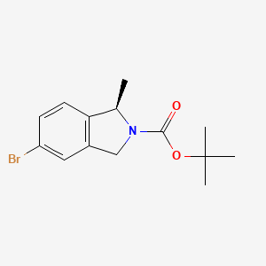 molecular formula C14H18BrNO2 B14028429 tert-butyl (1R)-5-bromo-1-methyl-1,3-dihydroisoindole-2-carboxylate 