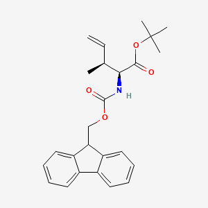 molecular formula C25H29NO4 B14028465 tert-butyl (2S,3S)-2-(9H-fluoren-9-ylmethoxycarbonylamino)-3-methylpent-4-enoate 