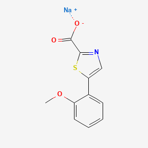 molecular formula C11H8NNaO3S B1402848 Sodium 5-(2-methoxyphenyl)-1,3-thiazole-2-carboxylate CAS No. 1401425-24-8