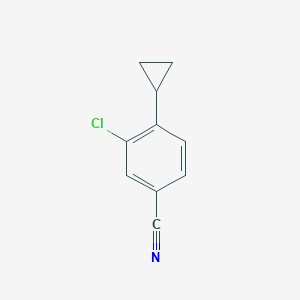 molecular formula C10H8ClN B14028484 3-Chloro-4-cyclopropylbenzonitrile CAS No. 1434127-17-9