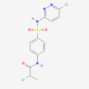 2-Chloro-N-(4-{[(6-chloropyridazin-3-yl)amino]sulfonyl}phenyl)propanamide