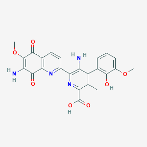 molecular formula C24H20N4O7 B140285 10'-Desmethoxystreptonigrin CAS No. 136803-89-9
