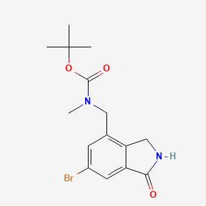 molecular formula C15H19BrN2O3 B14028502 tert-Butyl ((6-bromo-1-oxoisoindolin-4-yl)methyl)(methyl)carbamate 