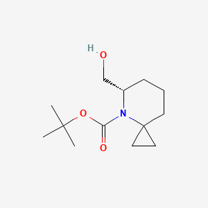 molecular formula C13H23NO3 B14028527 Tert-butyl (S)-5-(hydroxymethyl)-4-azaspiro[2.5]octane-4-carboxylate 