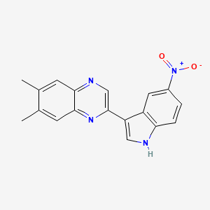 6,7-Dimethyl-2-(5-nitro-1H-indol-3-yl)-quinoxaline