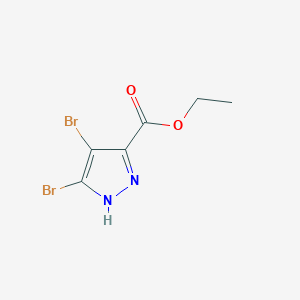 molecular formula C6H6Br2N2O2 B14028552 Ethyl 4,5-dibromo-1H-pyrazole-3-carboxylate 