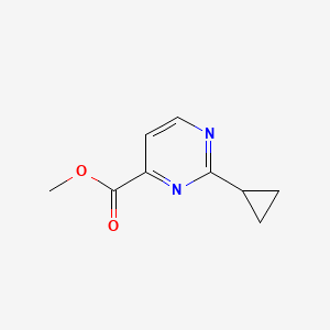 molecular formula C9H10N2O2 B14028635 Methyl 2-cyclopropylpyrimidine-4-carboxylate 