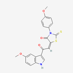 5-[2-(5-Methoxy-1H-indol-3-yl)-2-oxo-ethylidene]-3-(4-methoxy-phenyl)-2-thioxo-thiazolidin-4-one