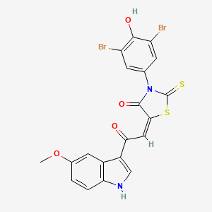 3-(3,5-Dibromo-4-hydroxy-phenyl)-5-[2-(5-methoxy-1H-indol-3-yl)-2-oxo-ethylidene]-2-thioxo-thiazolidin-4-one