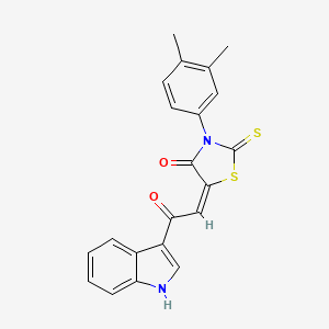 3-(3,4-Dimethyl-phenyl)-5-[2-(1H-indol-3-yl)-2-oxo-ethylidene]-2-thioxo-thiazolidin-4-one