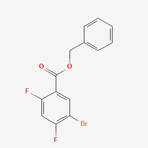 molecular formula C14H9BrF2O2 B14028717 Benzyl 5-bromo-2,4-difluorobenzoate 