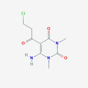 molecular formula C9H12ClN3O3 B1402874 6-Amino-5-(3-chloropropanoyl)-1,3-dimethylpyrimidine-2,4(1H,3H)-dione CAS No. 1365963-99-0