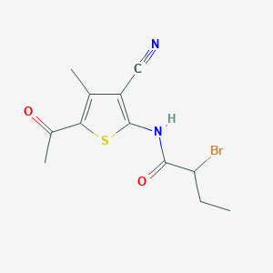 N-(5-Acetyl-3-cyano-4-methyl-2-thienyl)-2-bromobutanamide