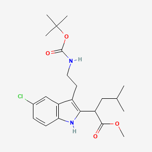 2-[3-(2-tert-Butoxycarbonyl-amino-ethyl)-5-chloro-1H-indol-2-yl]-4-methyl-pentanoic acid methyl ester