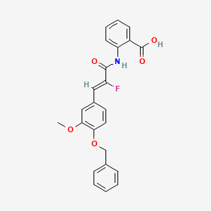 molecular formula C24H20FNO5 B1402877 2-[3-(4-Benzyloxy-3-methoxy-phenyl)-2-fluoro-acryloylamino]-benzoic acid CAS No. 1252992-37-2