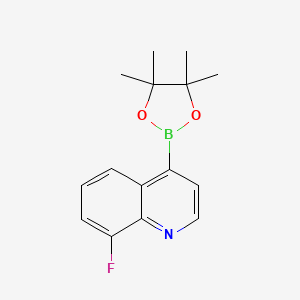 molecular formula C15H17BFNO2 B14028784 8-Fluoro-4-(4,4,5,5-tetramethyl-1,3,2-dioxaborolan-2-YL)quinoline 