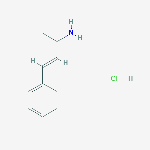 molecular formula C10H14ClN B1402879 [(2E)-1-Methyl-3-phenylprop-2-en-1-yl]amine hydrochloride CAS No. 1356494-17-1