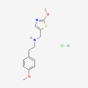 molecular formula C14H19ClN2O2S B1402880 [2-(4-Methoxyphenyl)ethyl][(2-methoxy-1,3-thiazol-5-yl)methyl]amine hydrochloride CAS No. 1401425-28-2