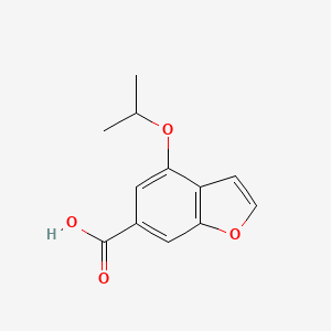 molecular formula C12H12O4 B1402882 4-Isopropoxy-1-benzofuran-6-carboxylic acid CAS No. 1239773-74-0