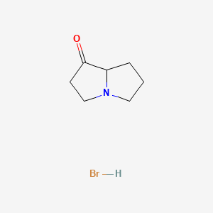 molecular formula C7H12BrNO B14028837 Hexahydro-1H-pyrrolizin-1-one hydrobromide 