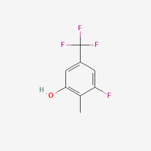 molecular formula C8H6F4O B14028841 3-Fluoro-2-methyl-5-(trifluoromethyl)phenol 