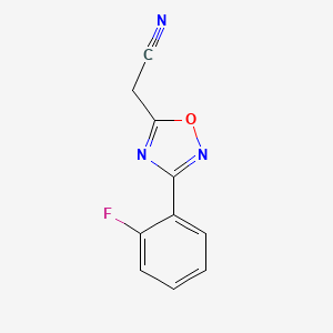 molecular formula C10H6FN3O B1402897 [3-(2-Fluorophenyl)-1,2,4-oxadiazol-5-yl]acetonitrile CAS No. 1239730-26-7