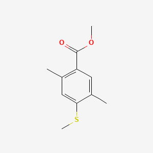 molecular formula C11H14O2S B14029086 Methyl 2,5-dimethyl-4-(methylthio)benzoate 