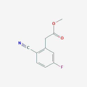 molecular formula C10H8FNO2 B14029090 Methyl 2-cyano-5-fluorophenylacetate 