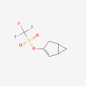 molecular formula C7H7F3O3S B14029100 Bicyclo[3.1.0]hex-2-en-3-yl trifluoromethanesulfonate CAS No. 61755-96-2