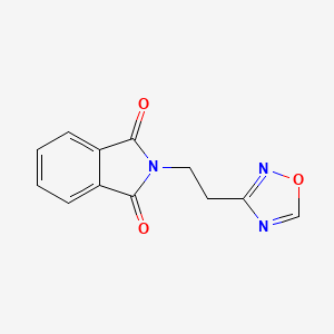 molecular formula C12H9N3O3 B1402916 2-[2-(1,2,4-oxadiazol-3-yl)ethyl]-1H-isoindole-1,3(2H)-dione CAS No. 1365963-46-7