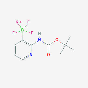 molecular formula C10H13BF3KN2O2 B14029175 Potassium (2-((tert-butoxycarbonyl)amino)pyridin-3-yl)trifluoroborate 