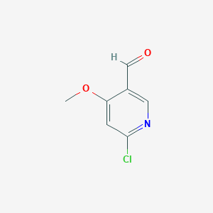 molecular formula C7H6ClNO2 B1402919 6-Chloro-4-methoxynicotinaldehyde CAS No. 1256823-05-8