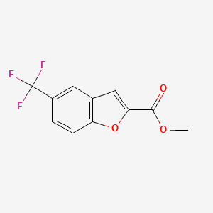 molecular formula C11H7F3O3 B1402921 Methyl 5-(trifluoromethyl)-1-benzofuran-2-carboxylate CAS No. 1407521-96-3